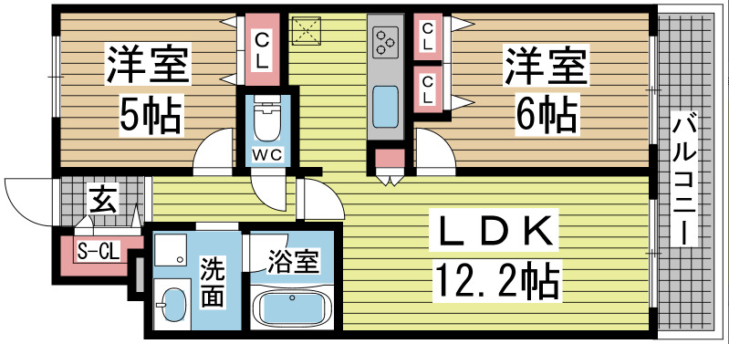 神戸市中央区元町通(JR東海道本線(近畿)神戸)のマンション賃貸物件 間取画像