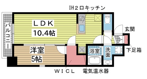 神戸市中央区元町通(JR東海道本線(近畿)神戸)のマンション賃貸物件 間取画像