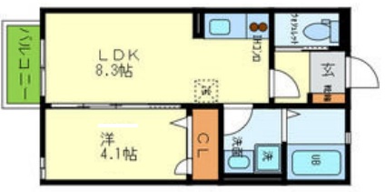 神戸市東灘区森北町(JR東海道本線(近畿)甲南山手)のアパート賃貸物件 間取画像