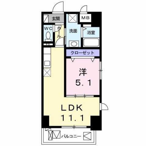 神戸市長田区大橋町(JR山陽本線新長田)のマンション賃貸物件 間取画像