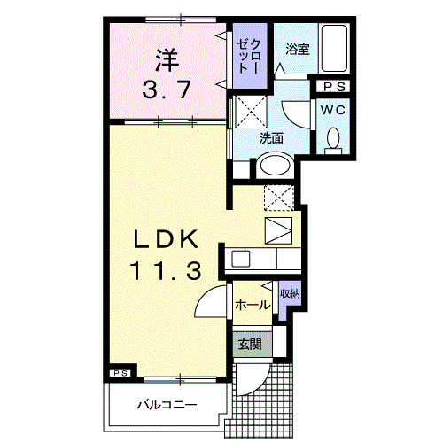 神戸市長田区苅藻通(JR山陽本線新長田)のアパート賃貸物件 間取画像