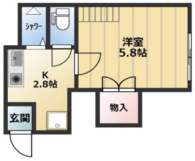 神戸市中央区東川崎町(JR東海道本線(近畿)神戸)のマンション賃貸物件 間取画像
