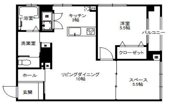神戸市中央区野崎通(阪急神戸線春日野道)のマンション賃貸物件 間取画像