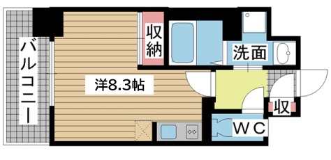 神戸市兵庫区塚本通(JR山陽本線兵庫)のマンション賃貸物件 間取画像