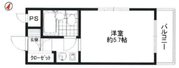神戸市灘区友田町(阪神本線新在家)のマンション賃貸物件 間取画像