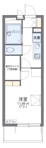 西宮市山口町金仙寺(神戸電鉄三田線岡場)のマンション賃貸物件 間取画像