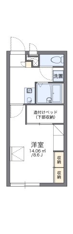 神戸市北区有野町唐櫃(神戸電鉄有馬線神鉄六甲)のアパート賃貸物件 間取画像