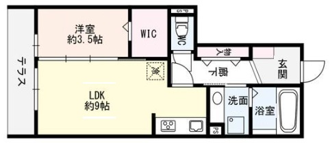 神戸市中央区熊内町(神戸市営地下鉄線新神戸)のアパート賃貸物件 間取画像