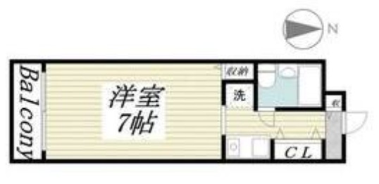 神戸市灘区浜田町(JR東海道本線(近畿)六甲道)のマンション賃貸物件 間取画像