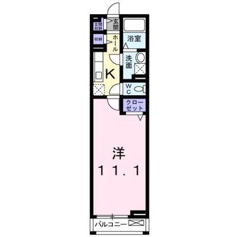 尼崎市田能(JR福知山線猪名寺)のアパート賃貸物件 間取画像