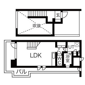神戸市中央区琴ノ緒町(JR東海道本線(近畿)三ノ宮)のマンション賃貸物件 間取画像