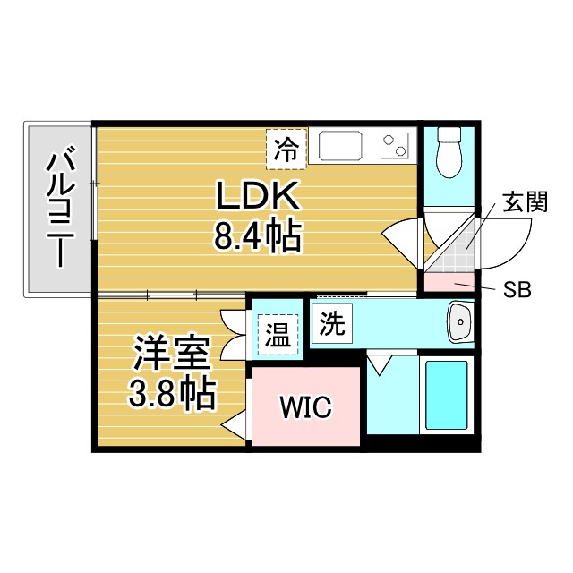 神戸市長田区浪松町(JR山陽本線鷹取)のマンション賃貸物件 間取画像