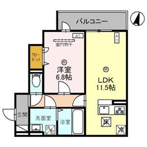神戸市中央区上筒井通(阪急神戸線春日野道)のアパート賃貸物件 間取画像