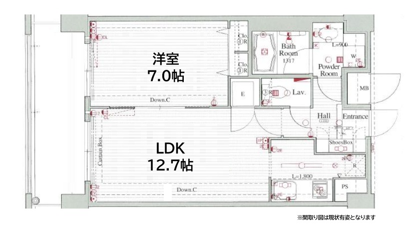 神戸市中央区加納町(JR東海道本線(近畿)三ノ宮)のマンション賃貸物件 間取画像
