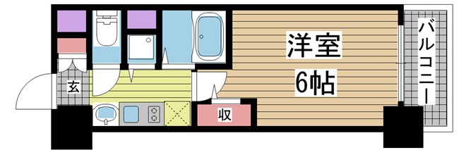 神戸市中央区琴ノ緒町(JR東海道本線(近畿)三ノ宮)のマンション賃貸物件 間取画像