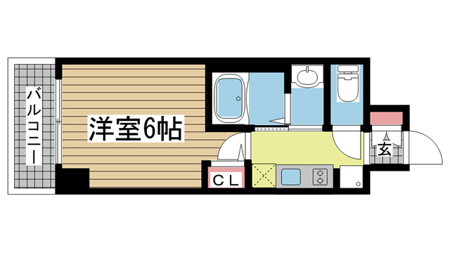 神戸市中央区下山手通(JR東海道本線(近畿)神戸)のマンション賃貸物件 間取画像