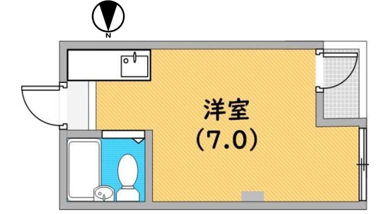 神戸市中央区中山手通(JR東海道本線(近畿)元町)のマンション賃貸物件 間取画像