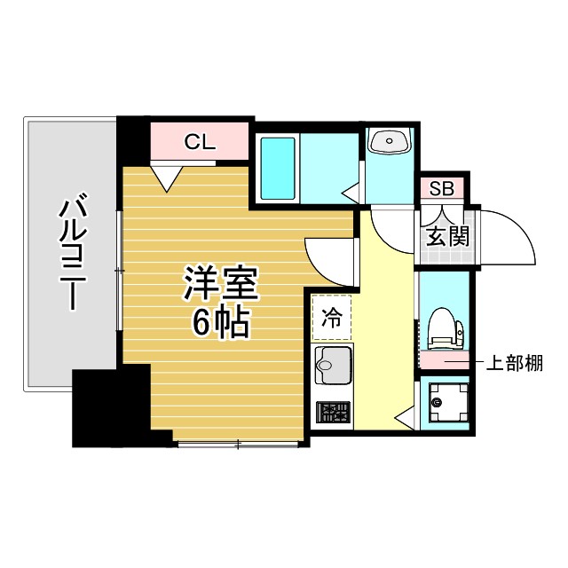 神戸市兵庫区下沢通(神戸高速線新開地)のマンション賃貸物件 間取画像