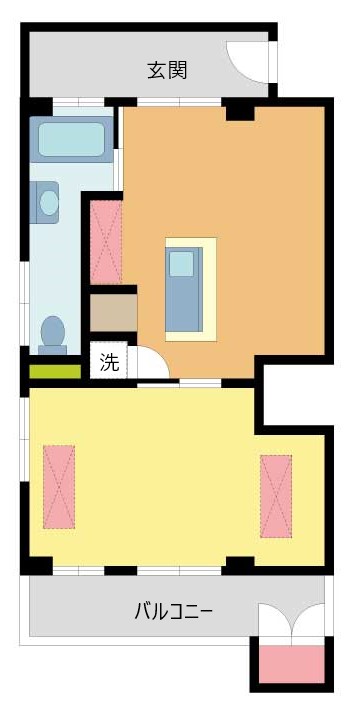 芦屋市精道町(阪神本線芦屋)のマンション賃貸物件 間取画像