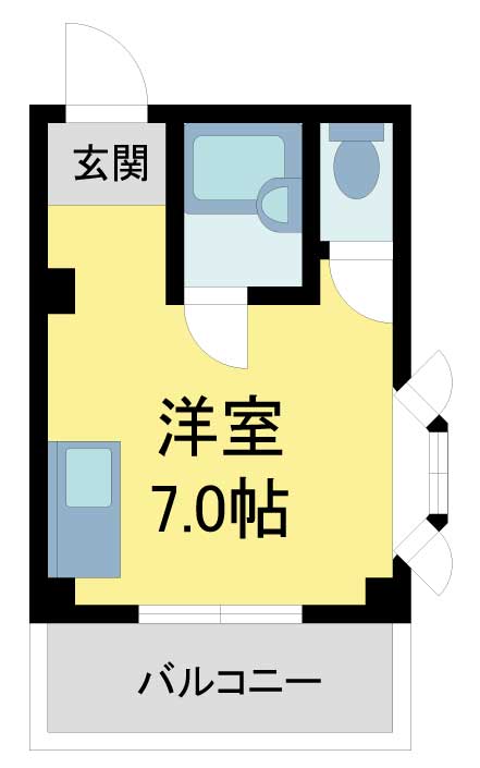 西宮市羽衣町(阪急神戸線夙川)のマンション賃貸物件 間取画像