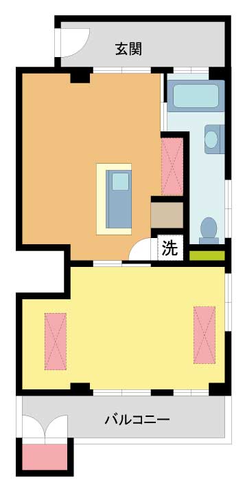 芦屋市精道町(阪神本線芦屋)のマンション賃貸物件 間取画像