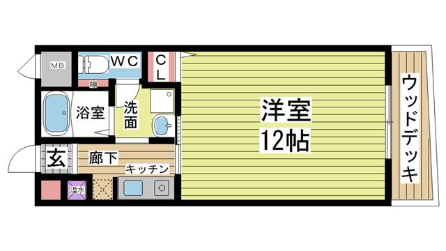 神戸市灘区福住通(阪急神戸線王子公園)のマンション賃貸物件 間取画像