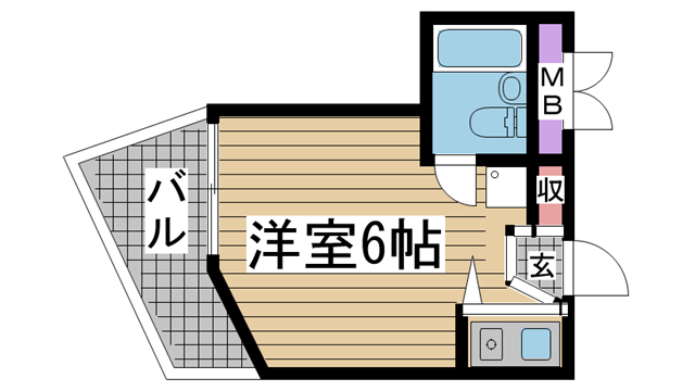 神戸市中央区下山手通（神戸市営地下鉄線県庁前）のマンション賃貸物件 間取画像