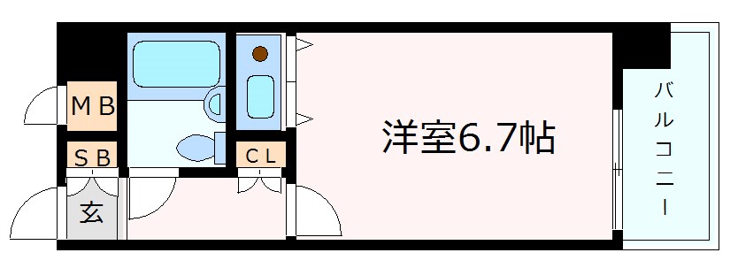 神戸市兵庫区松原通（ＪＲ山陽本線兵庫）のマンション賃貸物件 間取画像