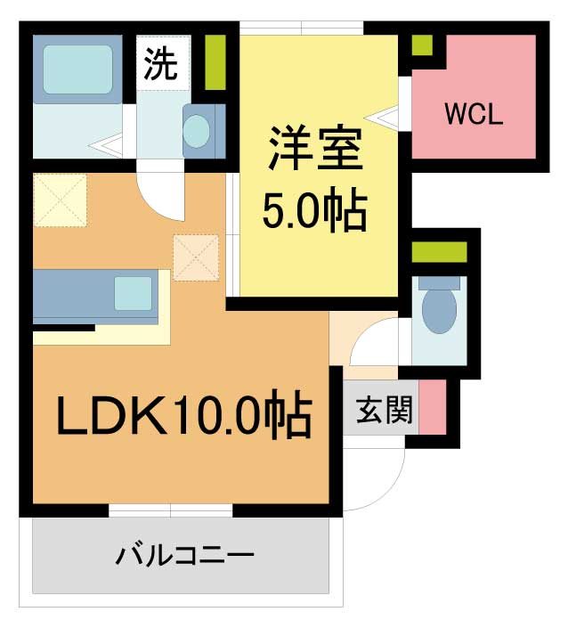 芦屋市親王塚町(JR東海道本線(近畿)芦屋)のアパート賃貸物件 間取画像