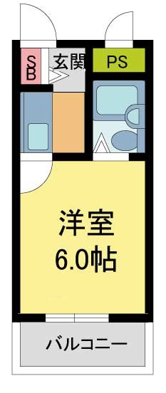 西宮市石刎町(阪急甲陽線苦楽園口)のマンション賃貸物件 間取画像