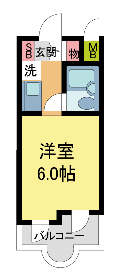 西宮市松園町(阪急神戸線夙川)のマンション賃貸物件 間取画像