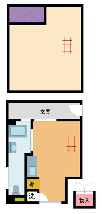 芦屋市精道町(阪神本線芦屋)のマンション賃貸物件 間取画像