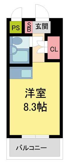 西宮市下葭原町(阪神本線香櫨園)のマンション賃貸物件 間取画像