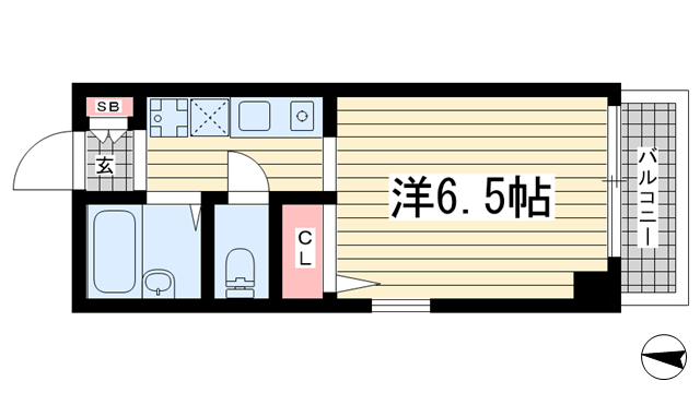 神戸市東灘区本山中町(JR東海道本線(近畿)摂津本山)のマンション賃貸物件 間取画像
