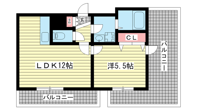 神戸市中央区国香通(阪急神戸線春日野道)のマンション賃貸物件 間取画像