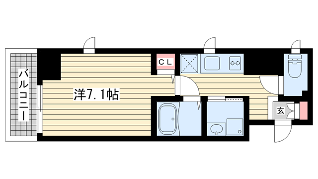 神戸市中央区山本通(神戸市営地下鉄線三宮)のマンション賃貸物件 間取画像