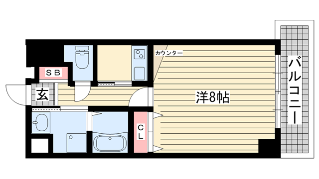 神戸市中央区海岸通(神戸市営地下鉄海岸線みなと元町)のマンション賃貸物件 間取画像