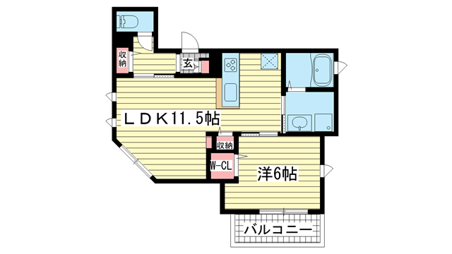 神戸市中央区中山手通(神戸市営地下鉄線大倉山)のマンション賃貸物件 間取画像