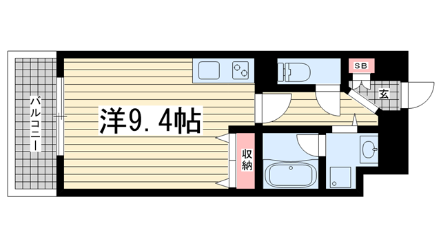 神戸市中央区加納町(神戸市営地下鉄線新神戸)のマンション賃貸物件 間取画像