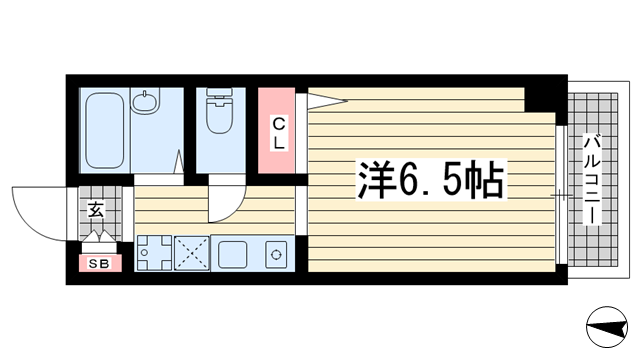 神戸市東灘区本山中町(JR東海道本線(近畿)摂津本山)のマンション賃貸物件 間取画像
