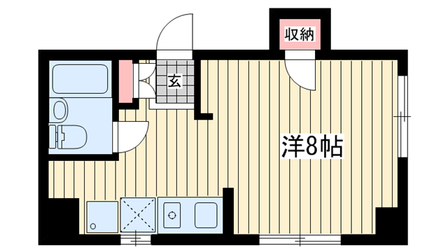 神戸市中央区御幸通(JR東海道本線(近畿)三ノ宮)のマンション賃貸物件 間取画像