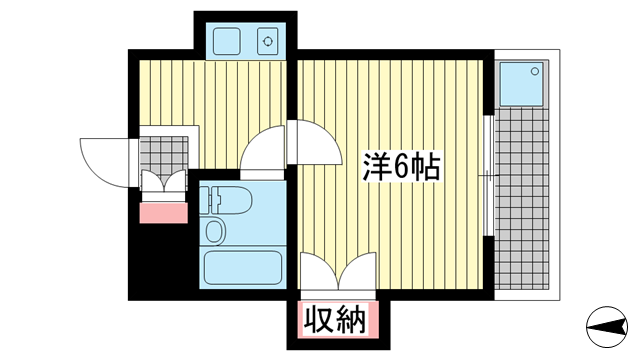 神戸市中央区相生町(JR東海道本線(近畿)神戸)のマンション賃貸物件 間取画像