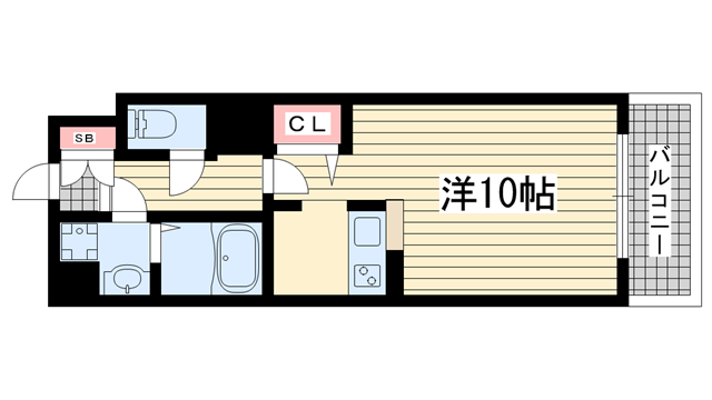 神戸市中央区下山手通(神戸高速線花隈)のマンション賃貸物件 間取画像