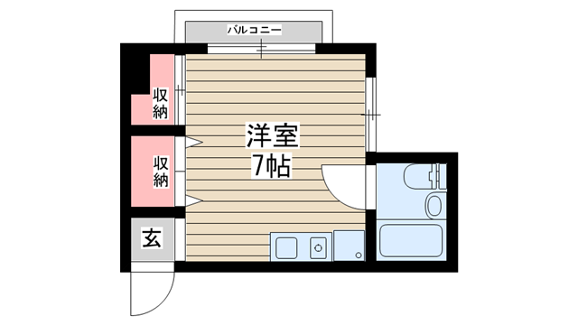 神戸市中央区生田町(神戸市営地下鉄線新神戸)のマンション賃貸物件 間取画像