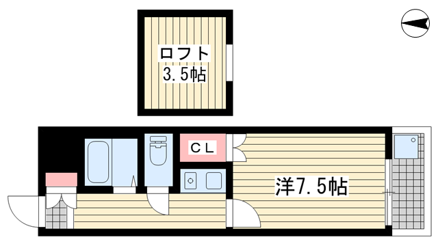 神戸市北区南五葉(神戸電鉄粟生線西鈴蘭台)のアパート賃貸物件 間取画像