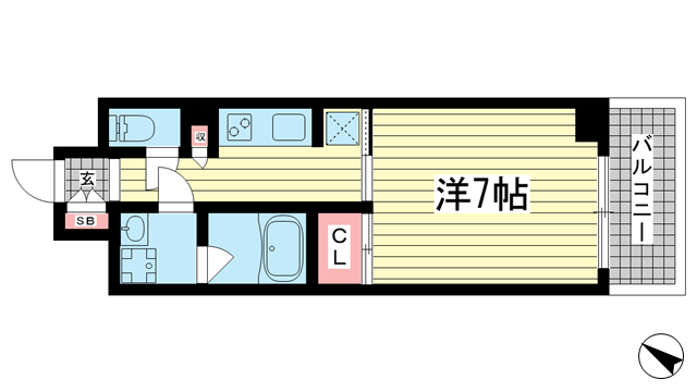 神戸市中央区元町通(神戸市営地下鉄海岸線みなと元町)のマンション賃貸物件 間取画像