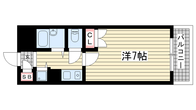 神戸市中央区生田町(JR東海道本線(近畿)三ノ宮)のマンション賃貸物件 間取画像
