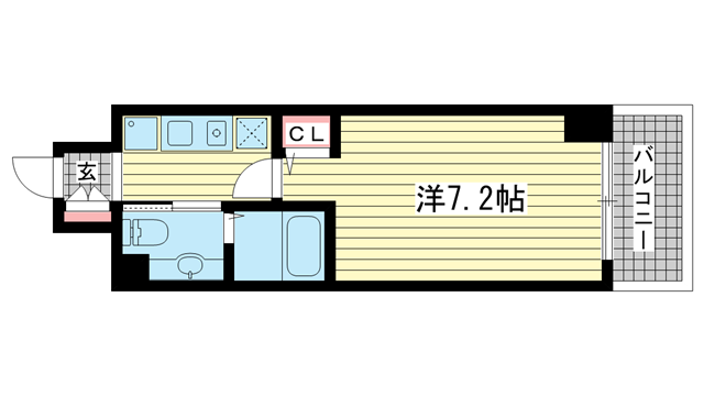 神戸市中央区旭通(JR東海道本線(近畿)三ノ宮)のマンション賃貸物件 間取画像