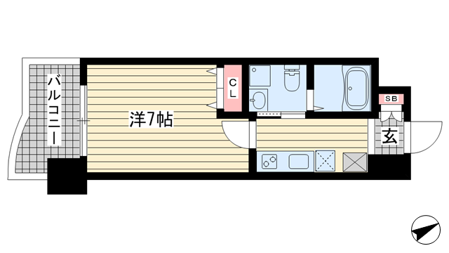 神戸市中央区海岸通(神戸市営地下鉄海岸線みなと元町)のマンション賃貸物件 間取画像