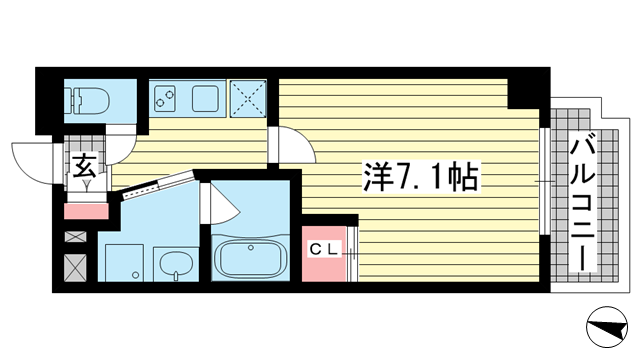 神戸市中央区生田町(神戸市営地下鉄線新神戸)のマンション賃貸物件 間取画像